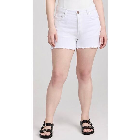 rag & bone NWT WOMENS Denim Vintage Cut Off Midi Shorts Frayed Hem Size 33 - Picture 4 of 8